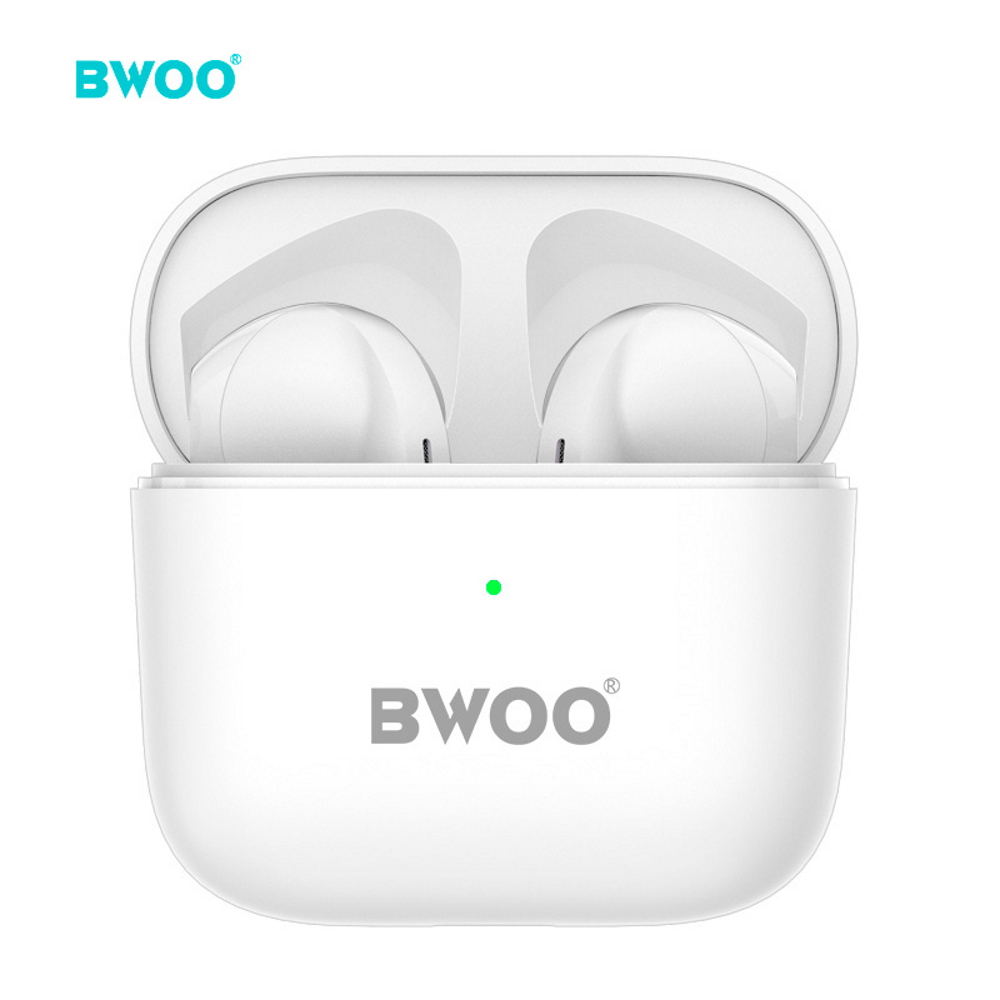 �BWOO s�uchawki Bluetooth TWS BW66 bia�e douszne / 3