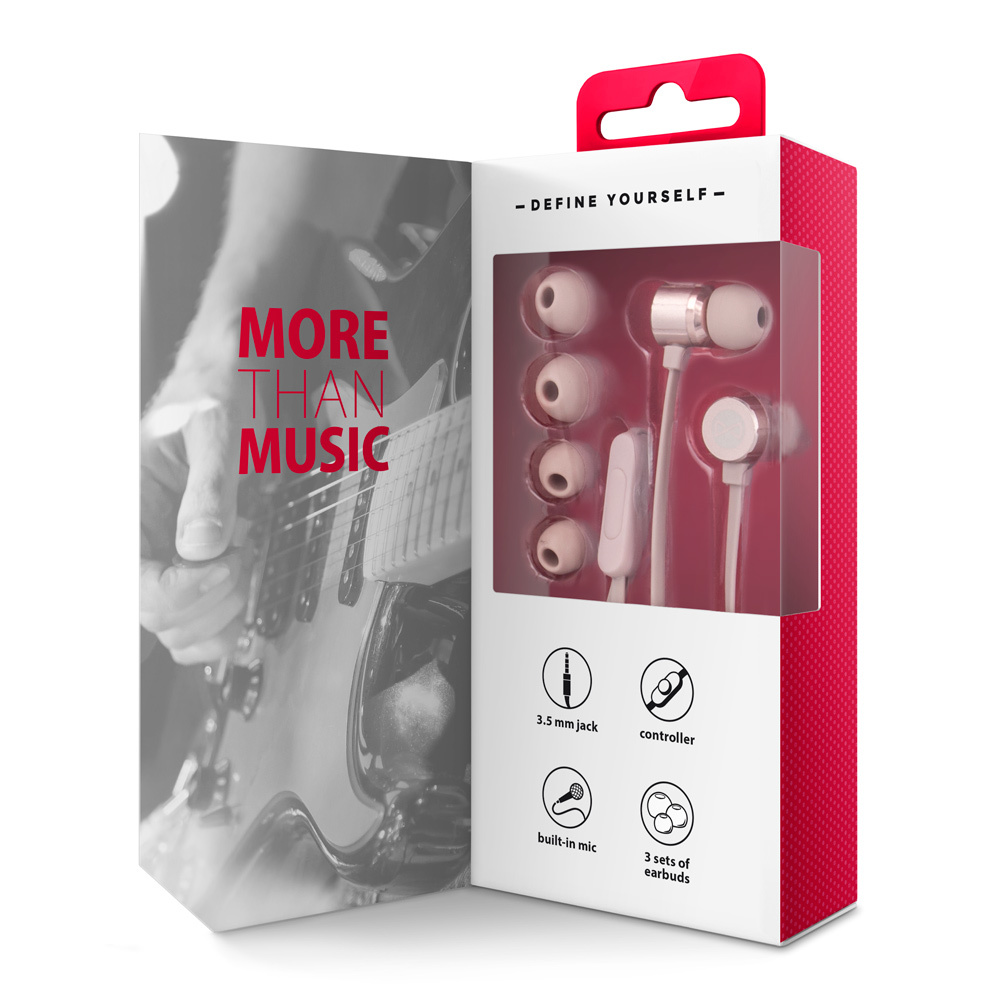 Zestaw s�uchawkowy Forever MSE-200 r�owo-z�oty / 2