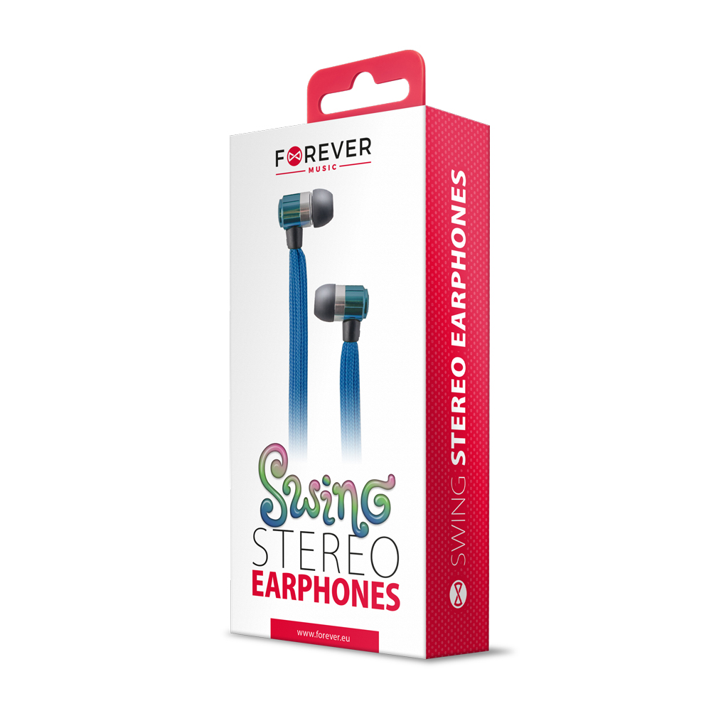 Zestaw s�uchawkowy Forever Swing Music sznur�wka niebieski / 2