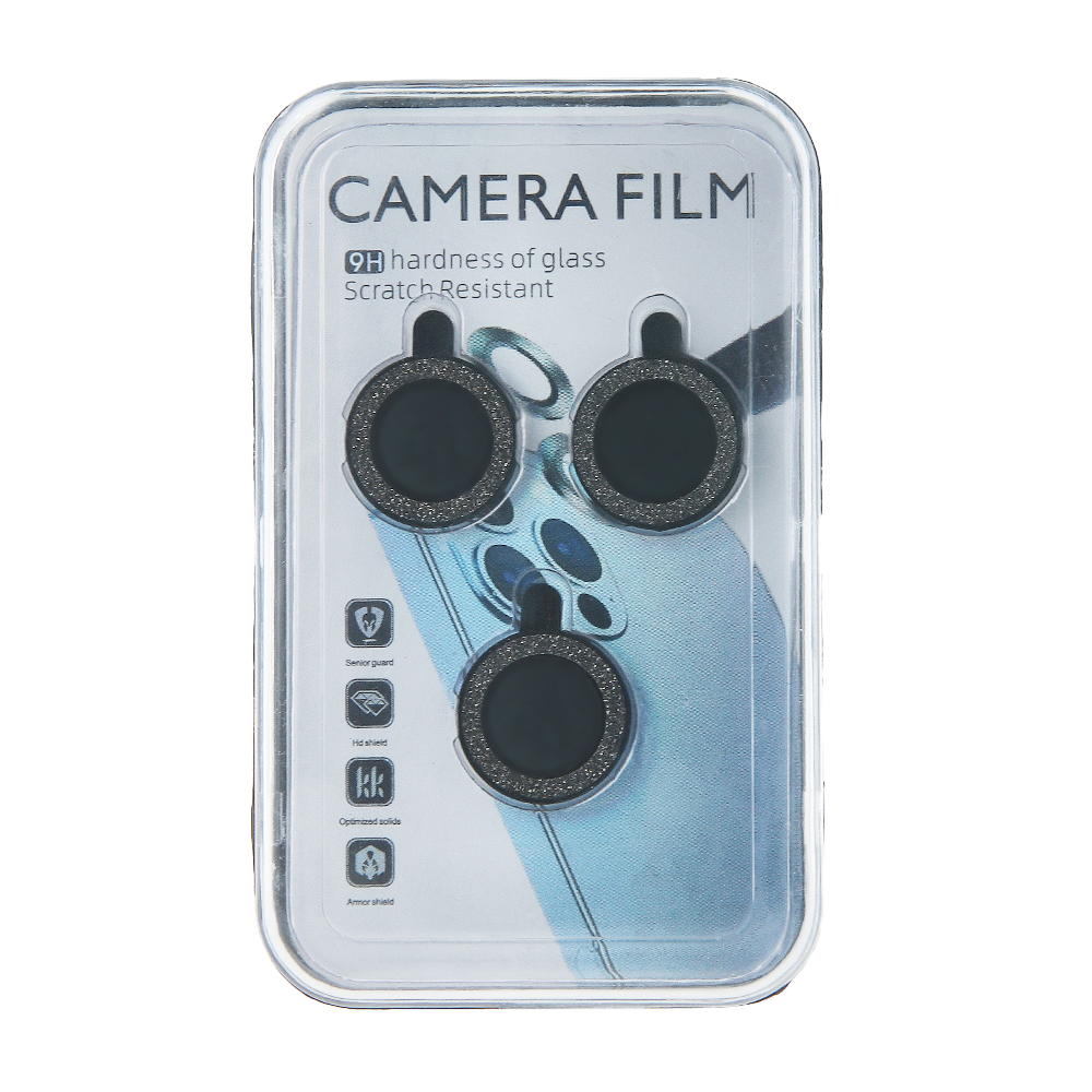 Zestaw szkie� na aparat black glitter (2 sztuki) Apple iPhone 11 / 4