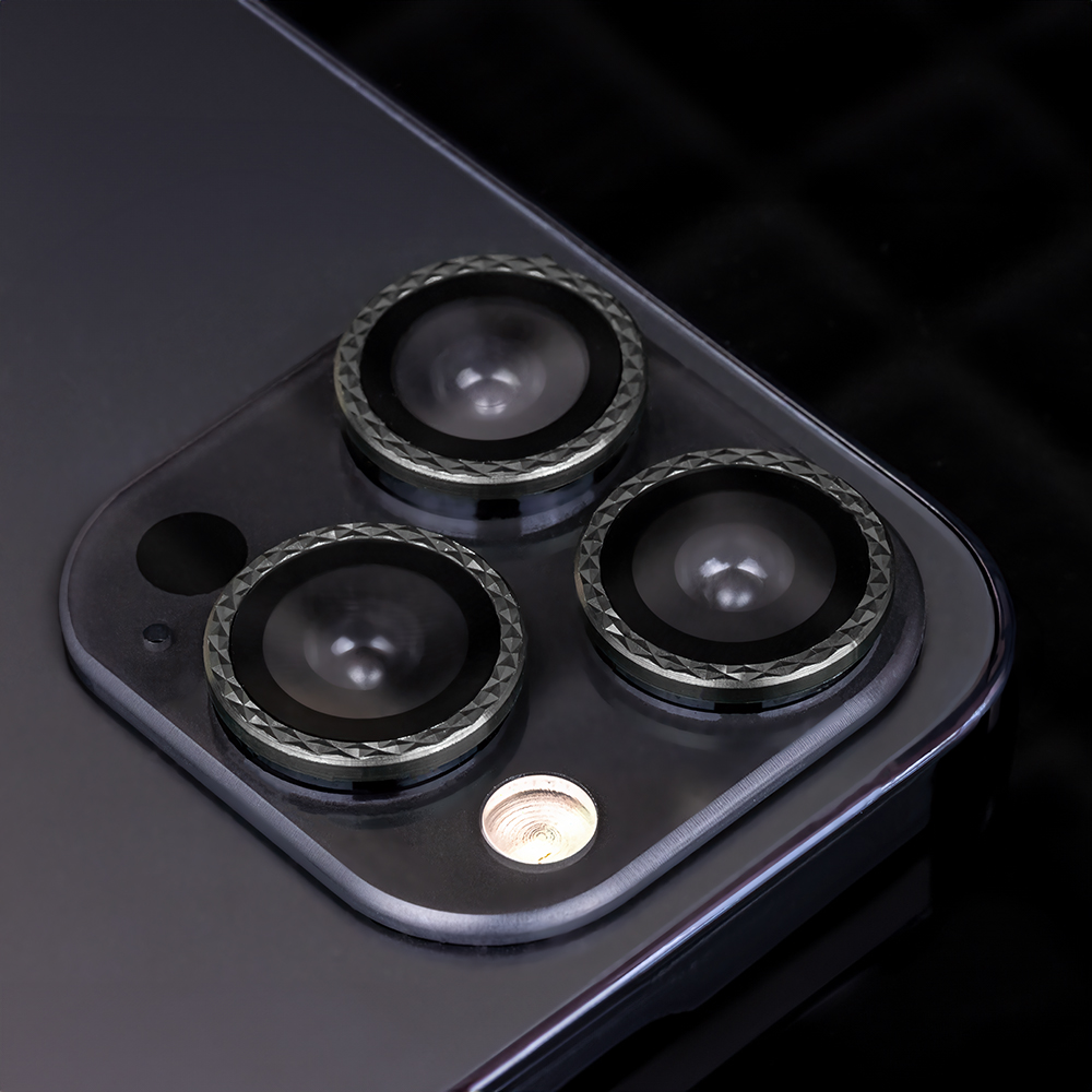 Zestaw szkie na aparat black rhombus (3 sztuki) Apple iPhone 12 Pro (6.1 cali) / 2