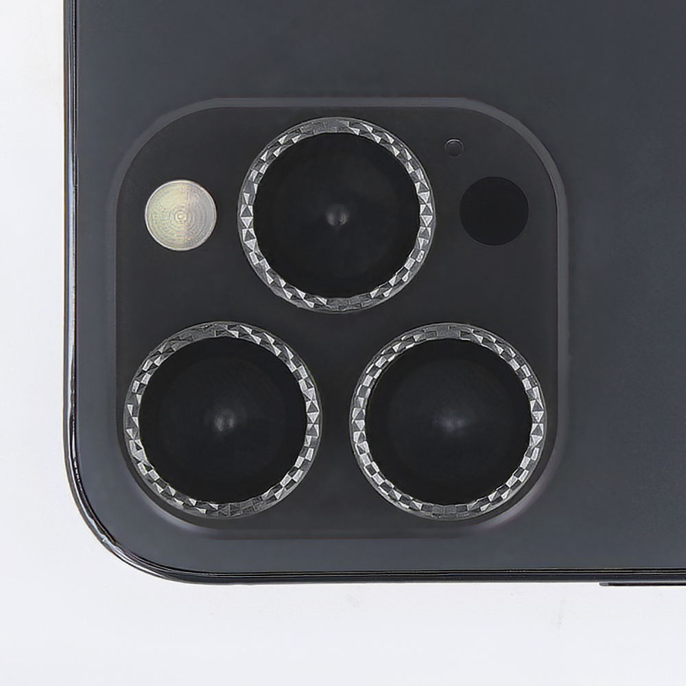 Zestaw szkie na aparat black rhombus (3 sztuki) Apple iPhone 12 Pro (6.1 cali) / 3