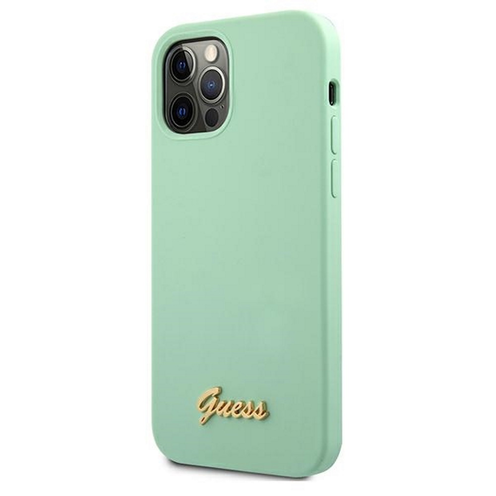  zielone hard case Metal Logo Script Apple iPhone 12 Pro Max (6.7 cali) / 2