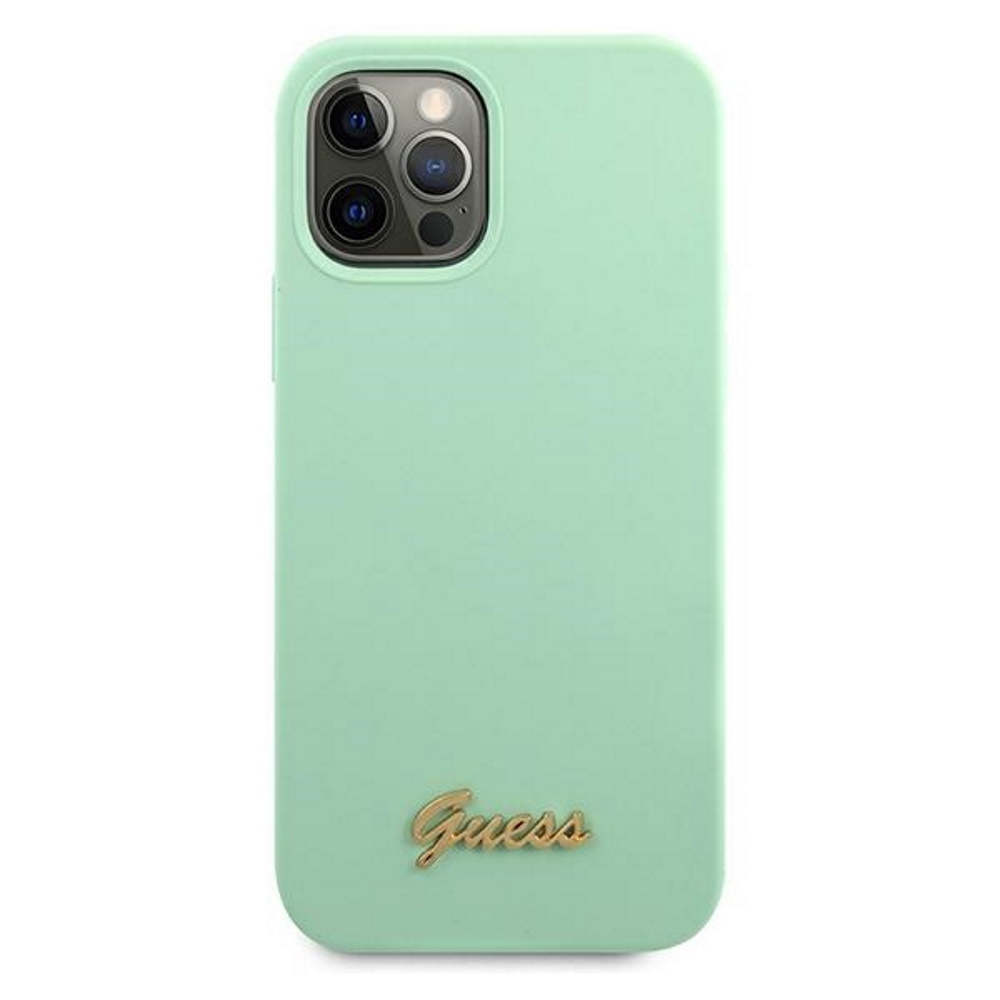  zielone hard case Silicone Metal Logo Script Apple iPhone 12 Pro (6.1 cali) / 3