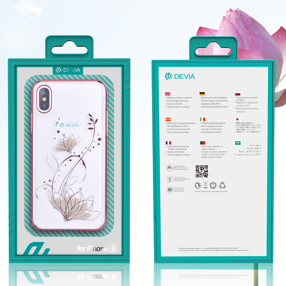 Nak�adka DEVIA Lotus iPhone X/ iPhone XS silver Apple iPhone X / 2